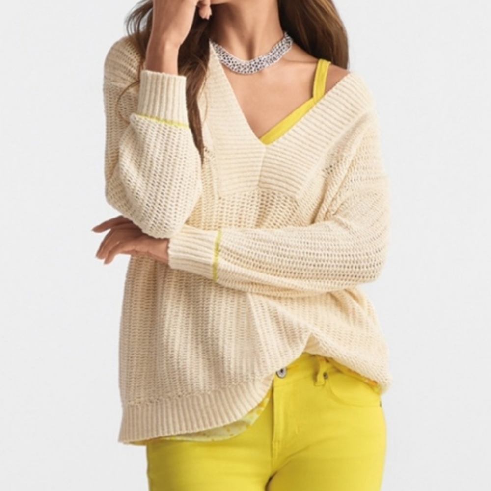 Cabi New NWT Croquet Pullover #6233 Ivory size L Was $149